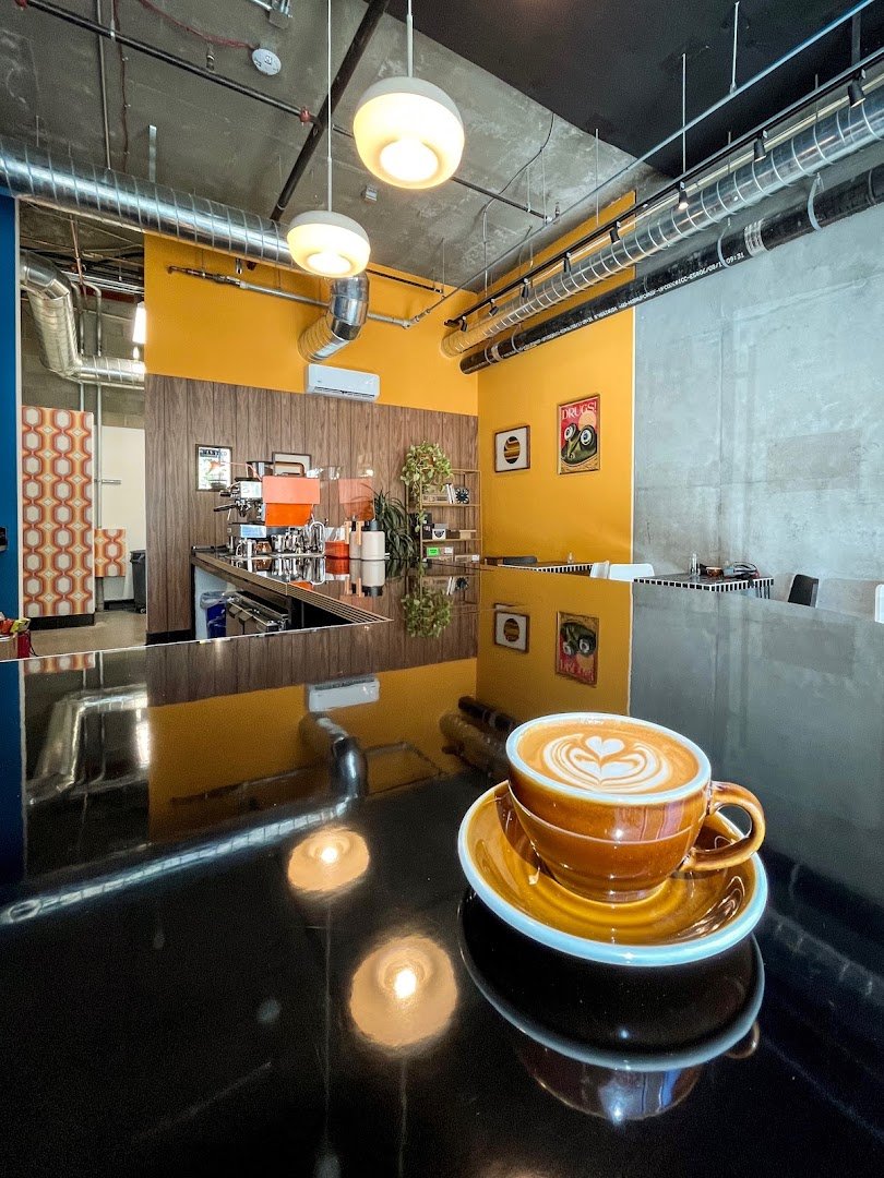 Interior of Mnemonic Coffee, specialty coffee shop in San Diego