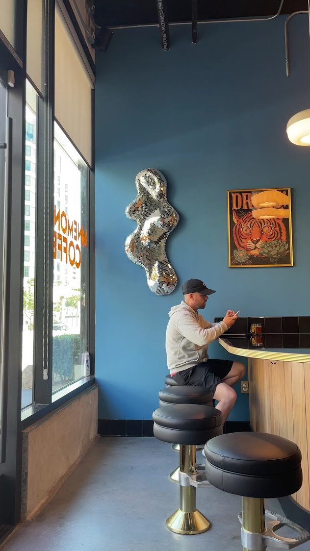 Interior of Mnemonic Coffee, specialty coffee shop in San Diego
