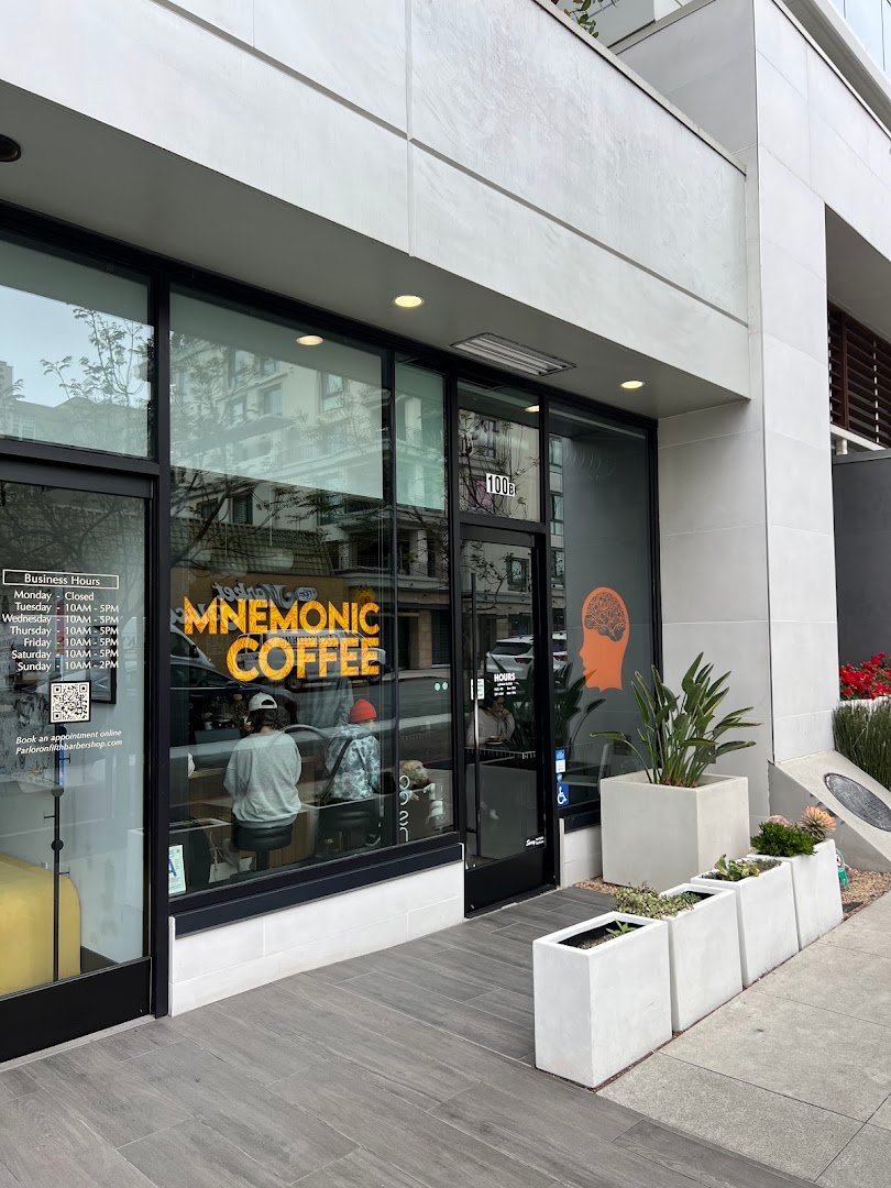 Storefront of Mnemonic Coffee, specialty coffee shop in San Diego