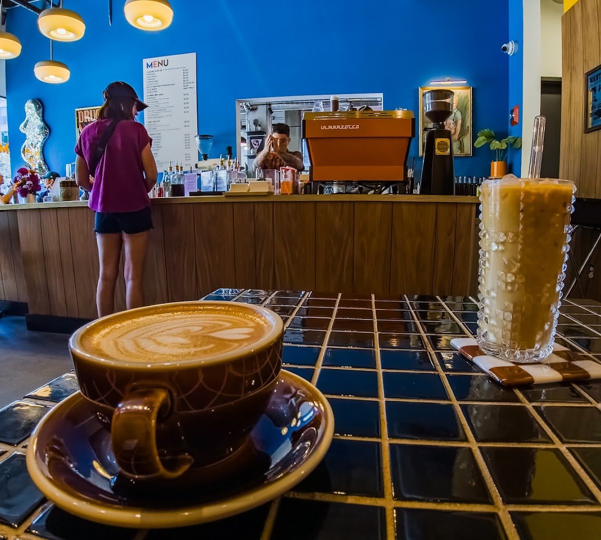 Interior of Mnemonic Coffee, specialty coffee shop in San Diego