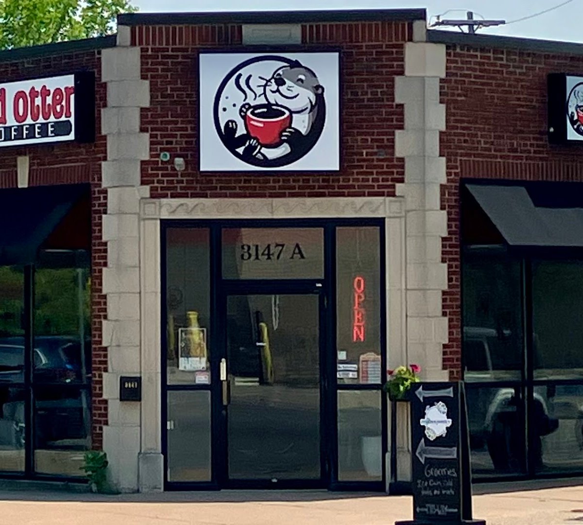 Storefront of Red Otter Coffee, specialty coffee shop in Buffalo