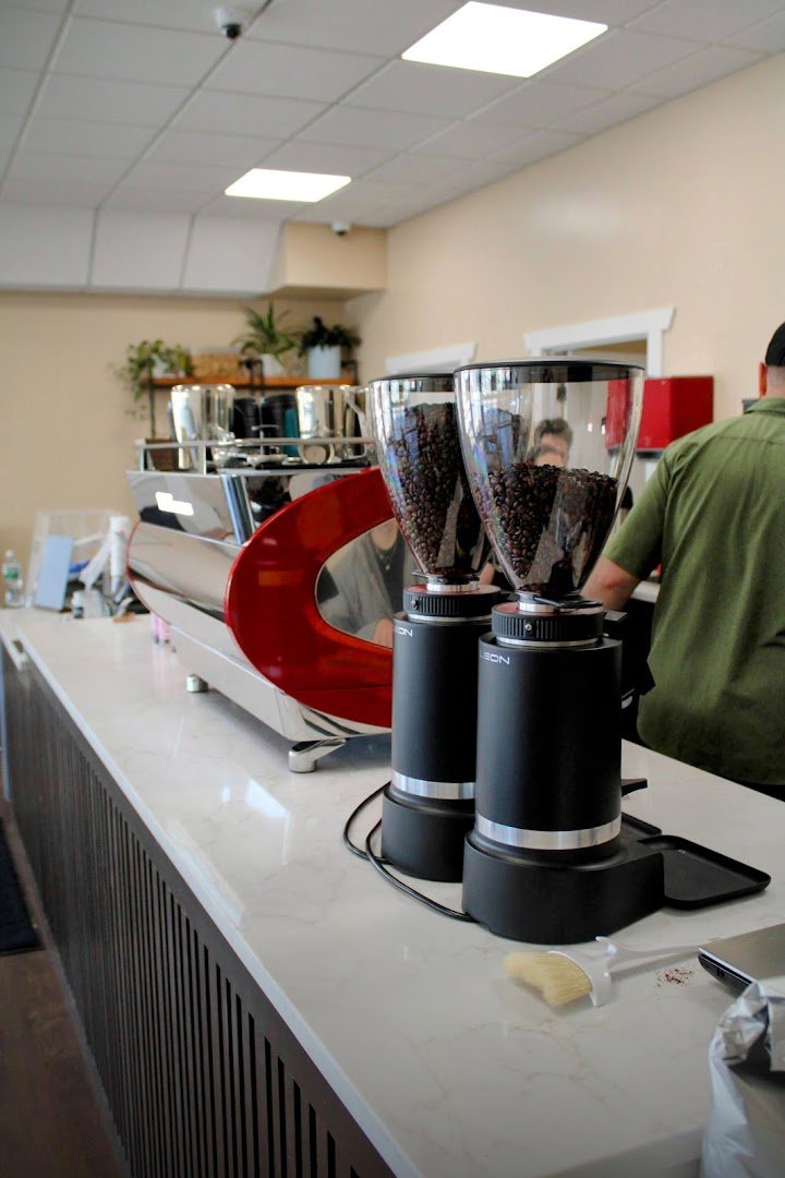 Interior of Red Otter Coffee, specialty coffee shop in Buffalo