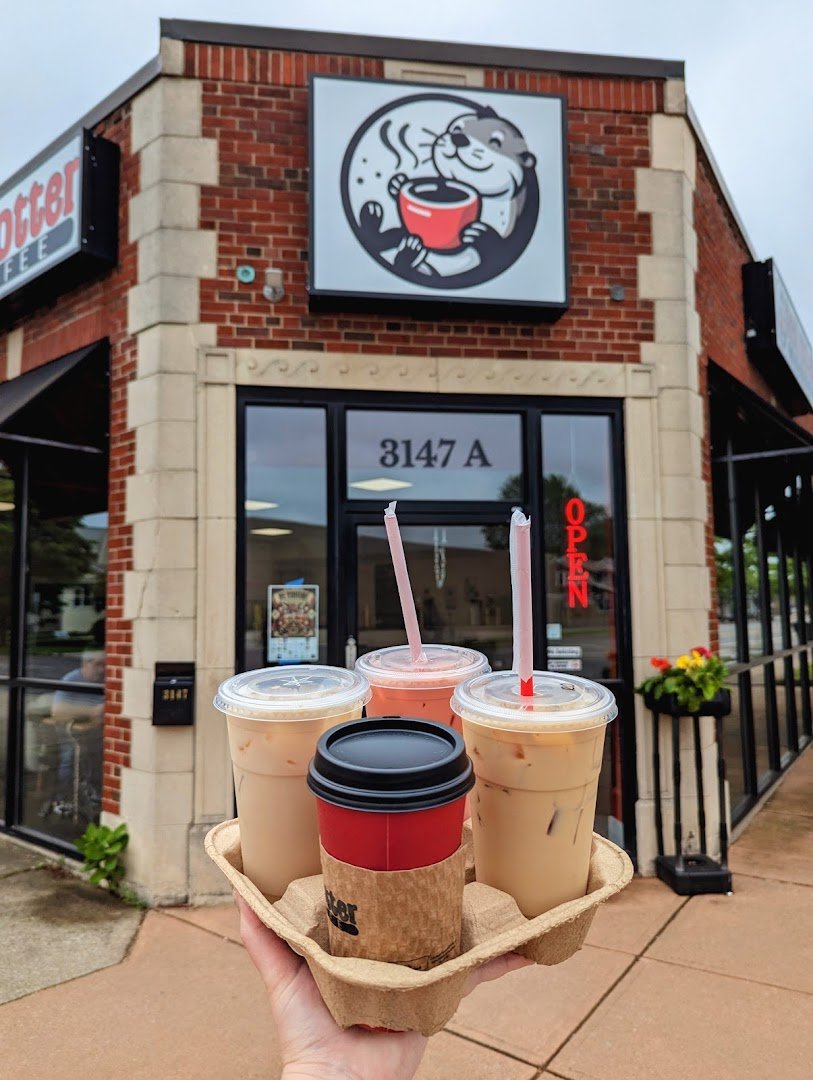 Storefront of Red Otter Coffee, specialty coffee shop in Buffalo