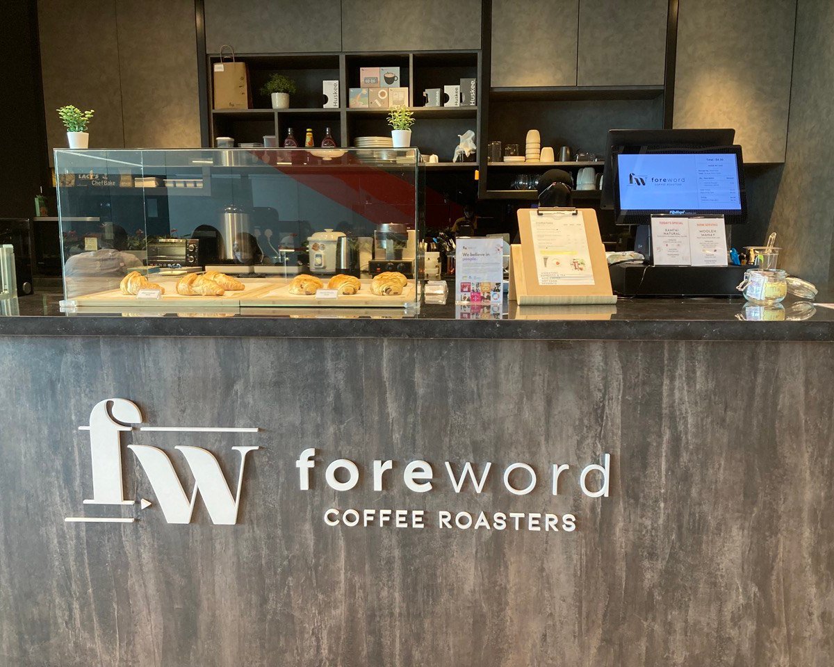 Interior of Foreword Coffee @ Mediacorp, specialty coffee shop in Singapore