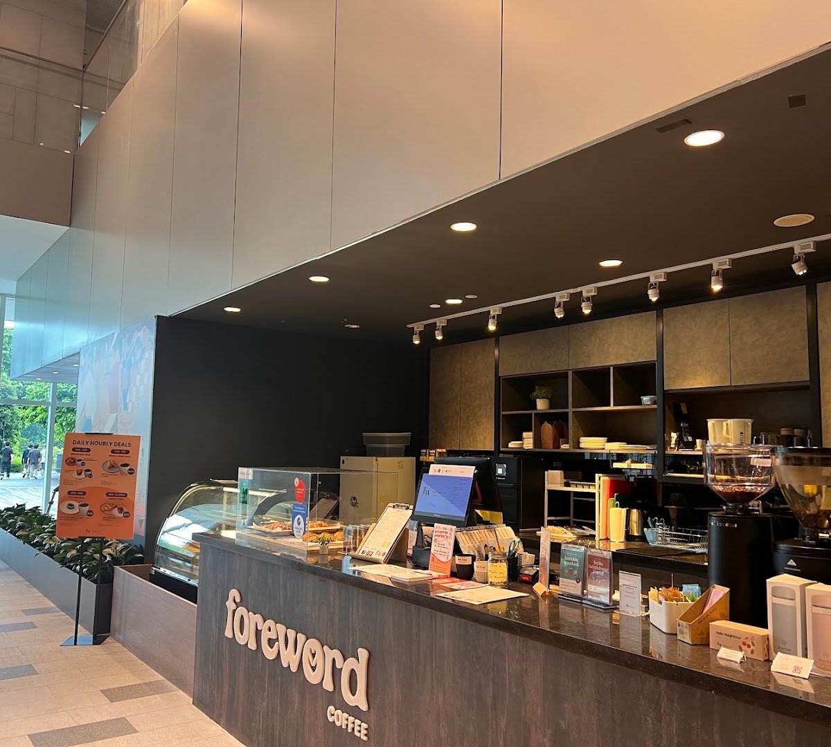 Interior of Foreword Coffee @ Mediacorp, specialty coffee shop in Singapore