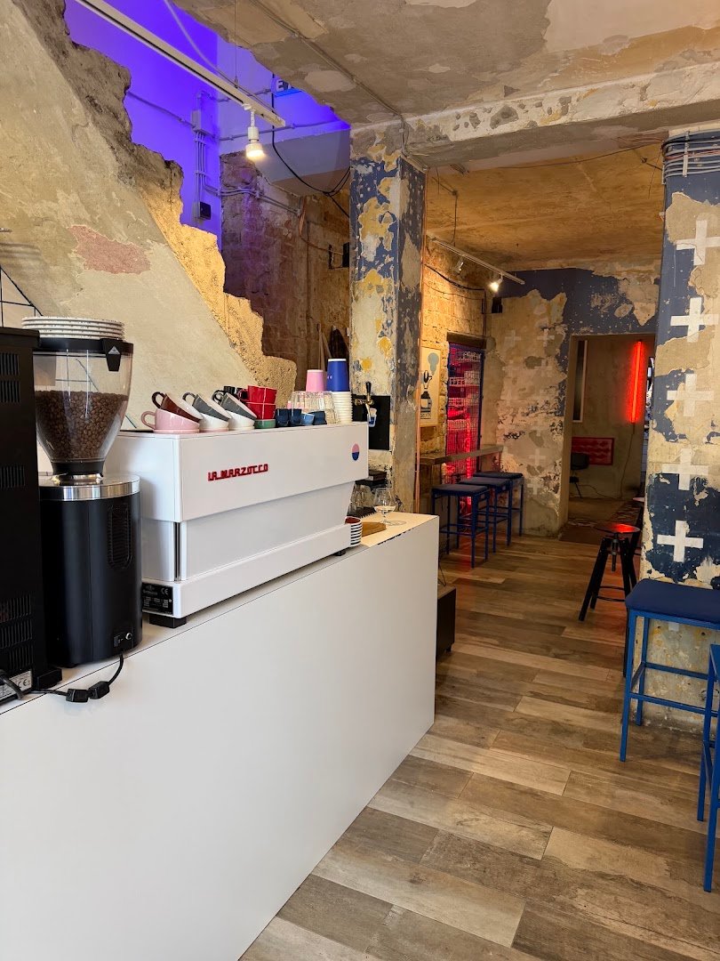 Interior of D59B, specialty coffee shop in Belgrade
