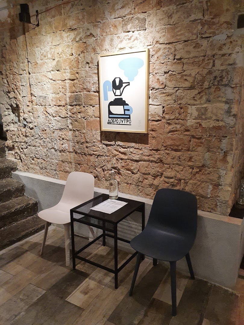Interior of D59B, specialty coffee shop in Belgrade