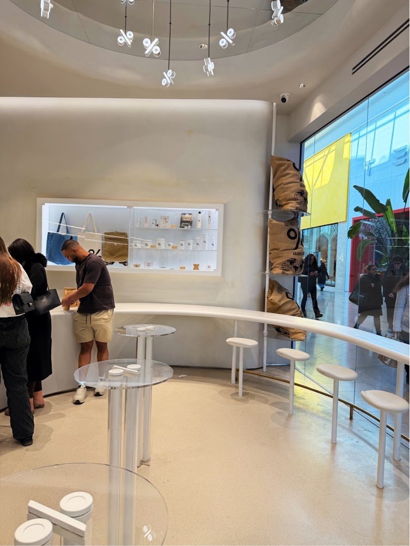 Interior of % Arabica Toronto Sherway Gardens, specialty coffee shop in Toronto