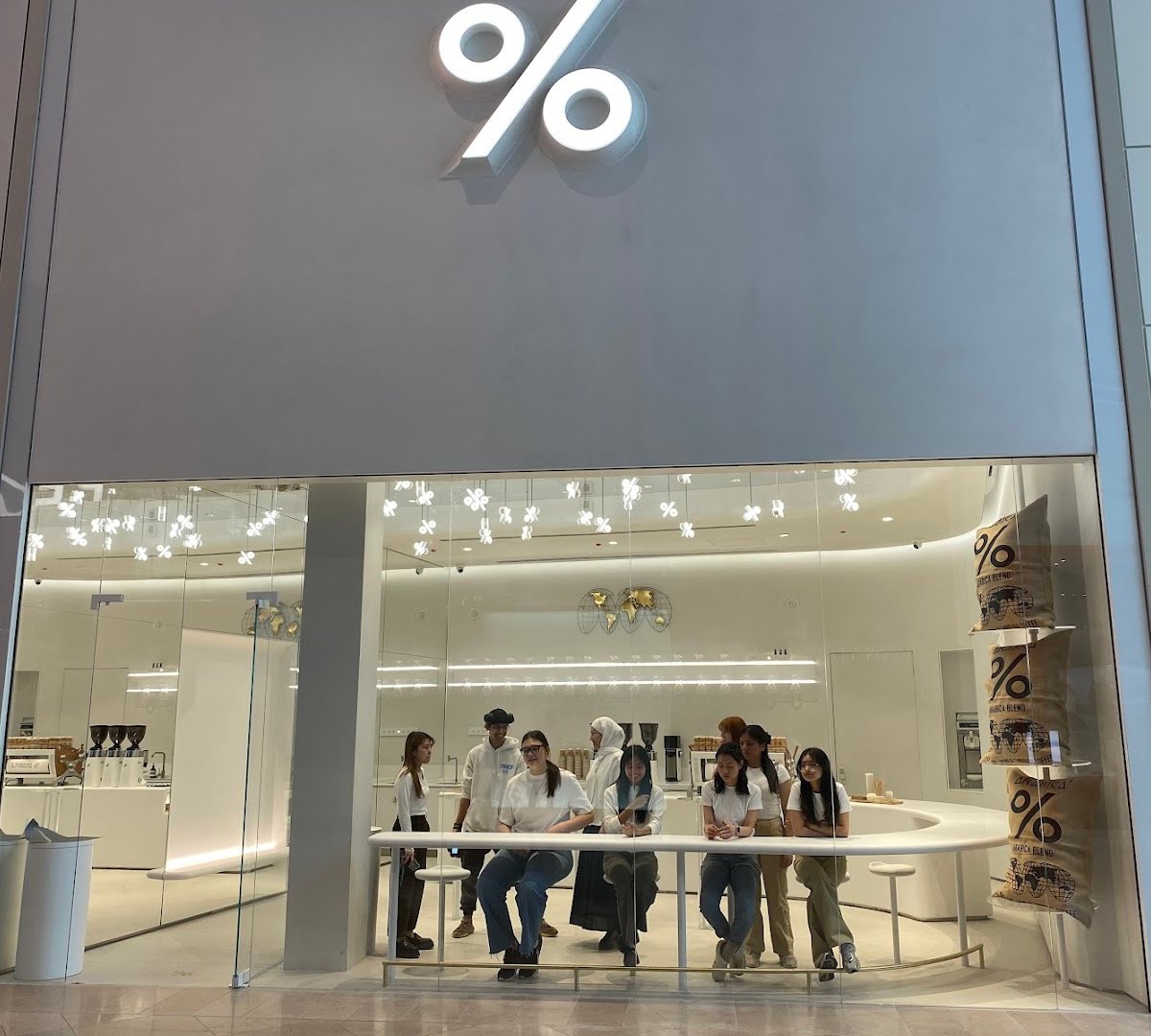 Storefront of % Arabica Toronto Sherway Gardens, specialty coffee shop in Toronto