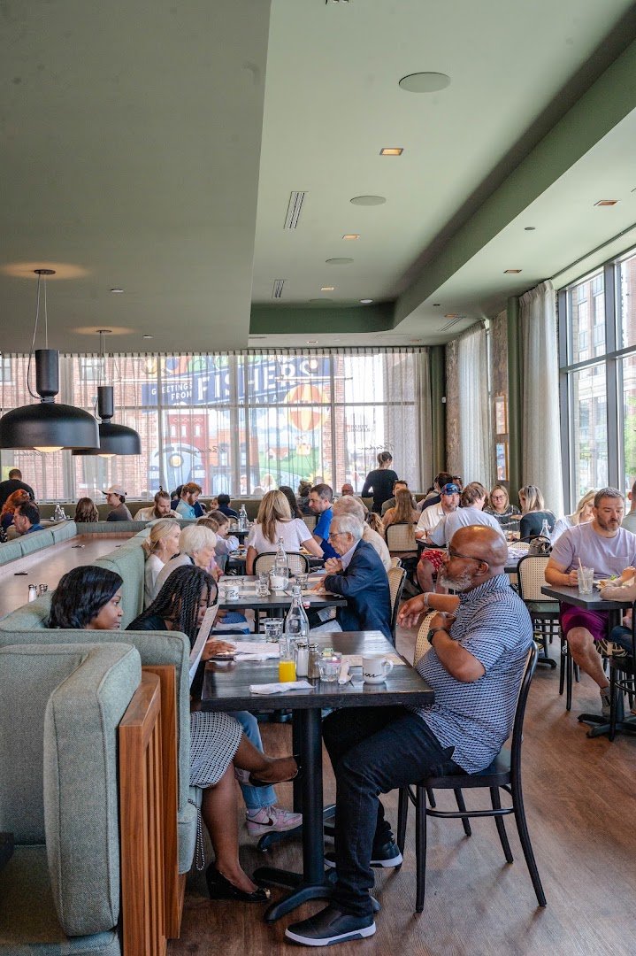 Interior of Café Patachou, specialty coffee shop in Indianapolis