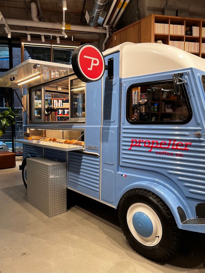 Storefront of Propeller Coffee Co., specialty coffee shop in Toronto