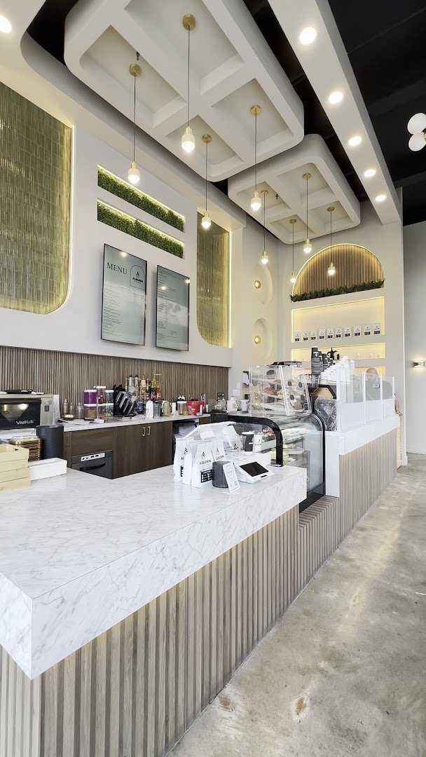 Interior of Albunn Coffee House, specialty coffee shop in Rochester