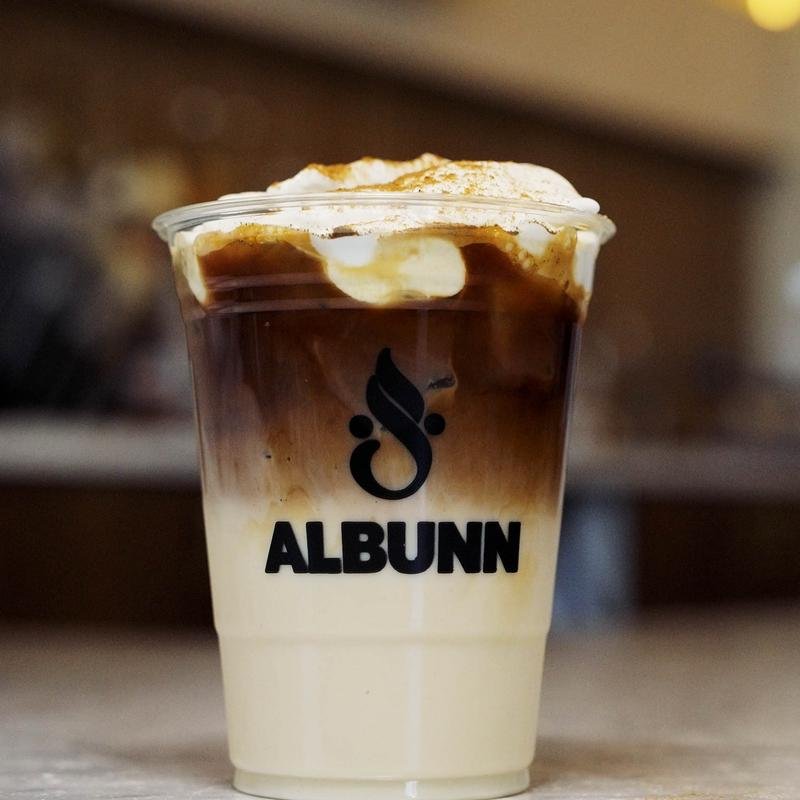 Coffee at Albunn Coffee House, specialty coffee shop in Rochester