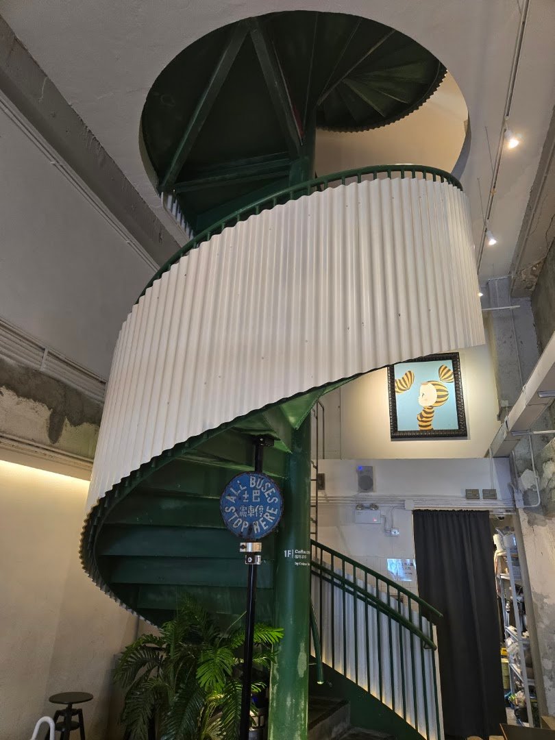 Interior of Colour Brown x GO.ON Space, specialty coffee shop in Hong Kong