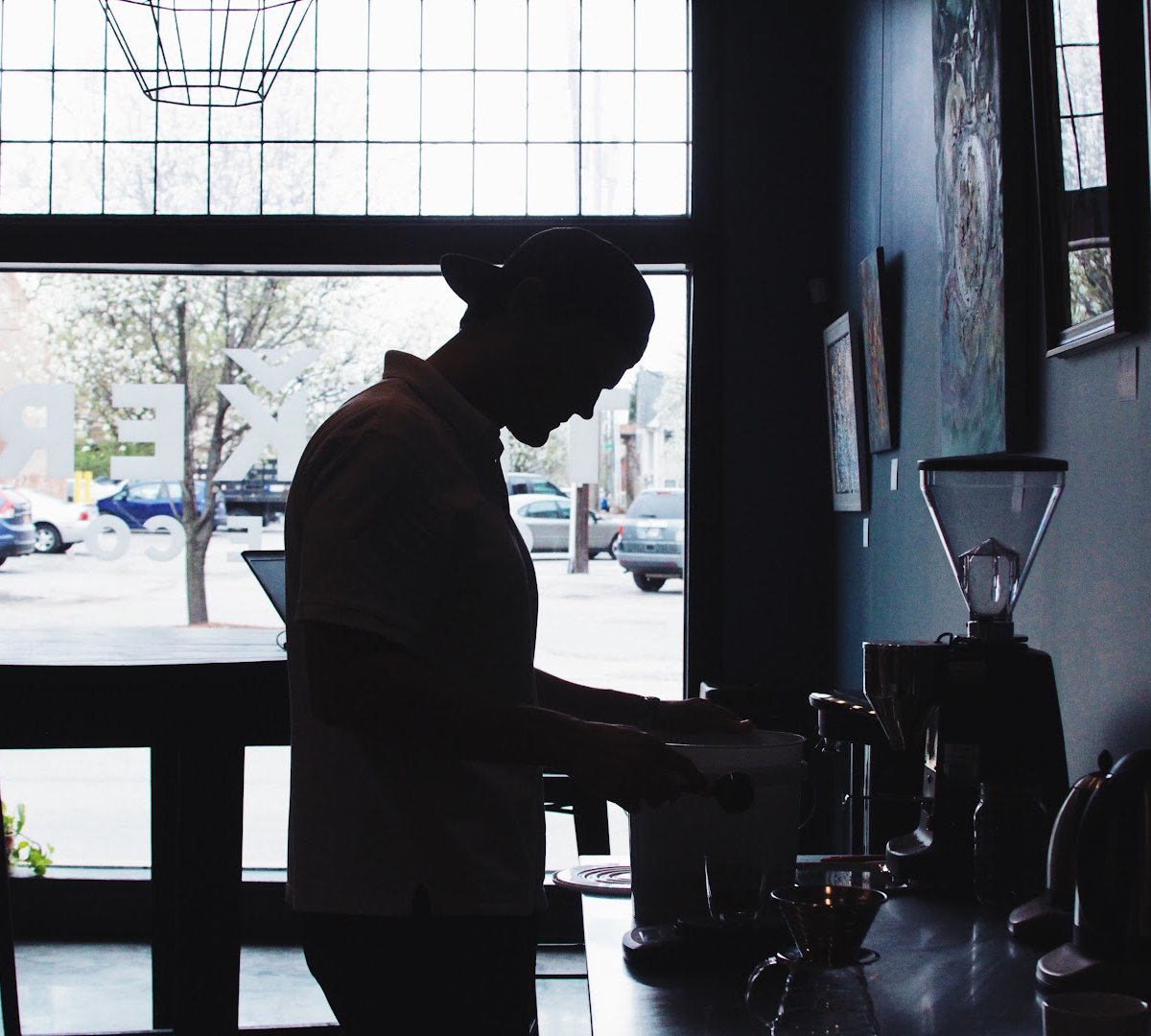 Interior of Tinker Coffee Co. Roastery, specialty coffee shop in Indianapolis