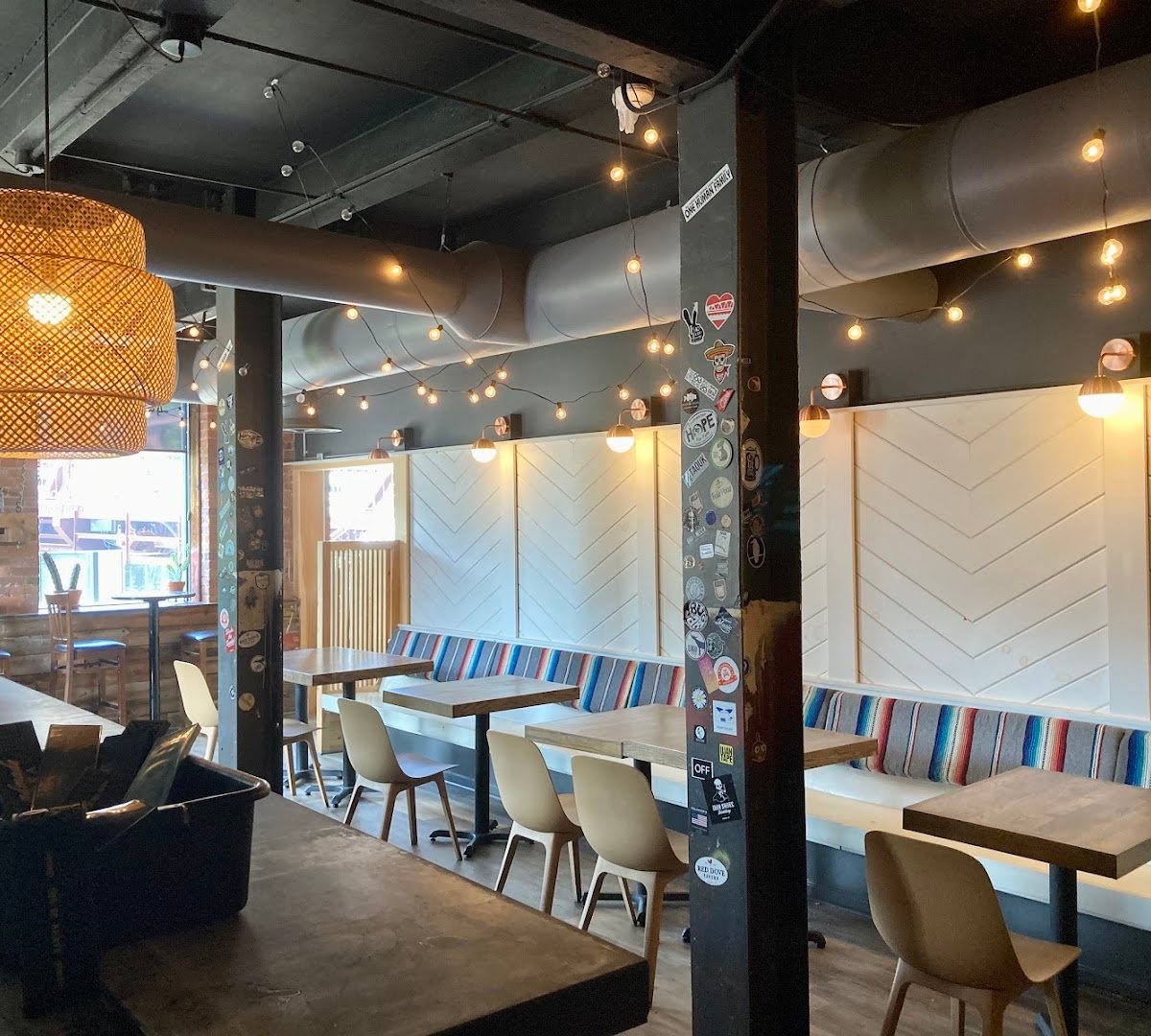 Interior of Clementine, specialty coffee shop in Rochester