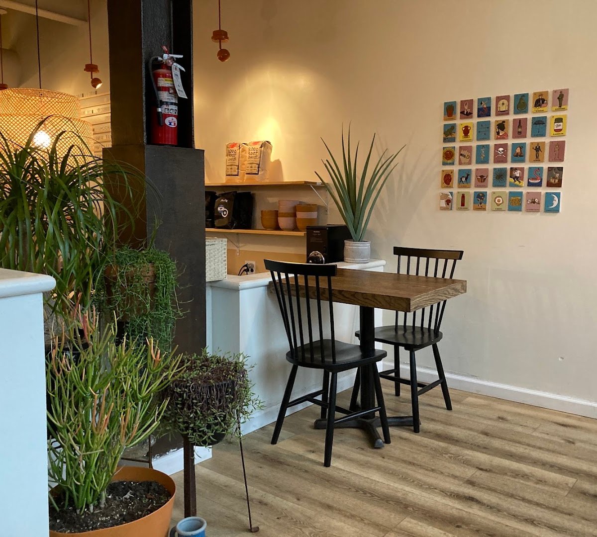 Interior of Clementine, specialty coffee shop in Rochester