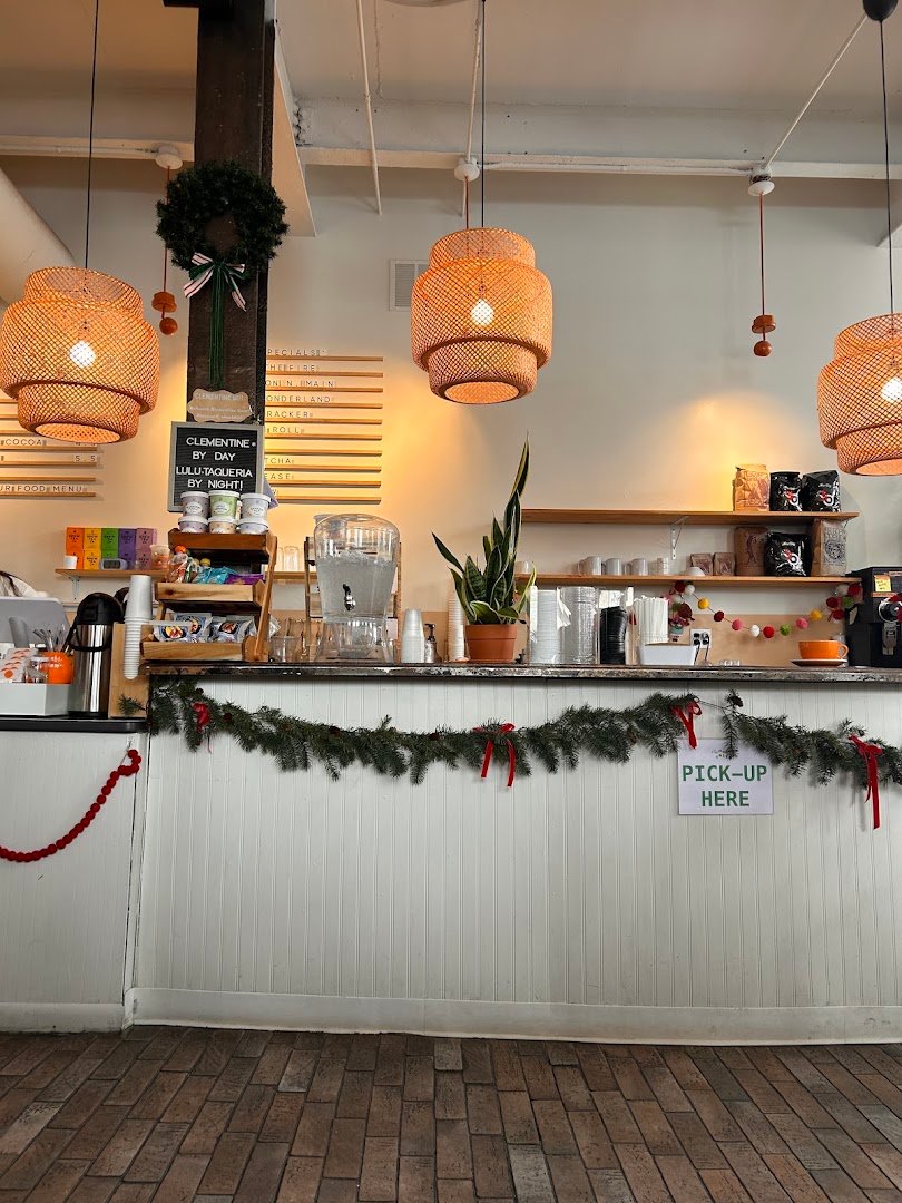 Interior of Clementine, specialty coffee shop in Rochester