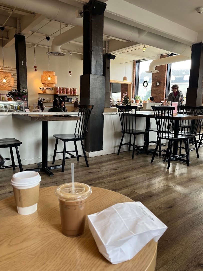Interior of Clementine, specialty coffee shop in Rochester