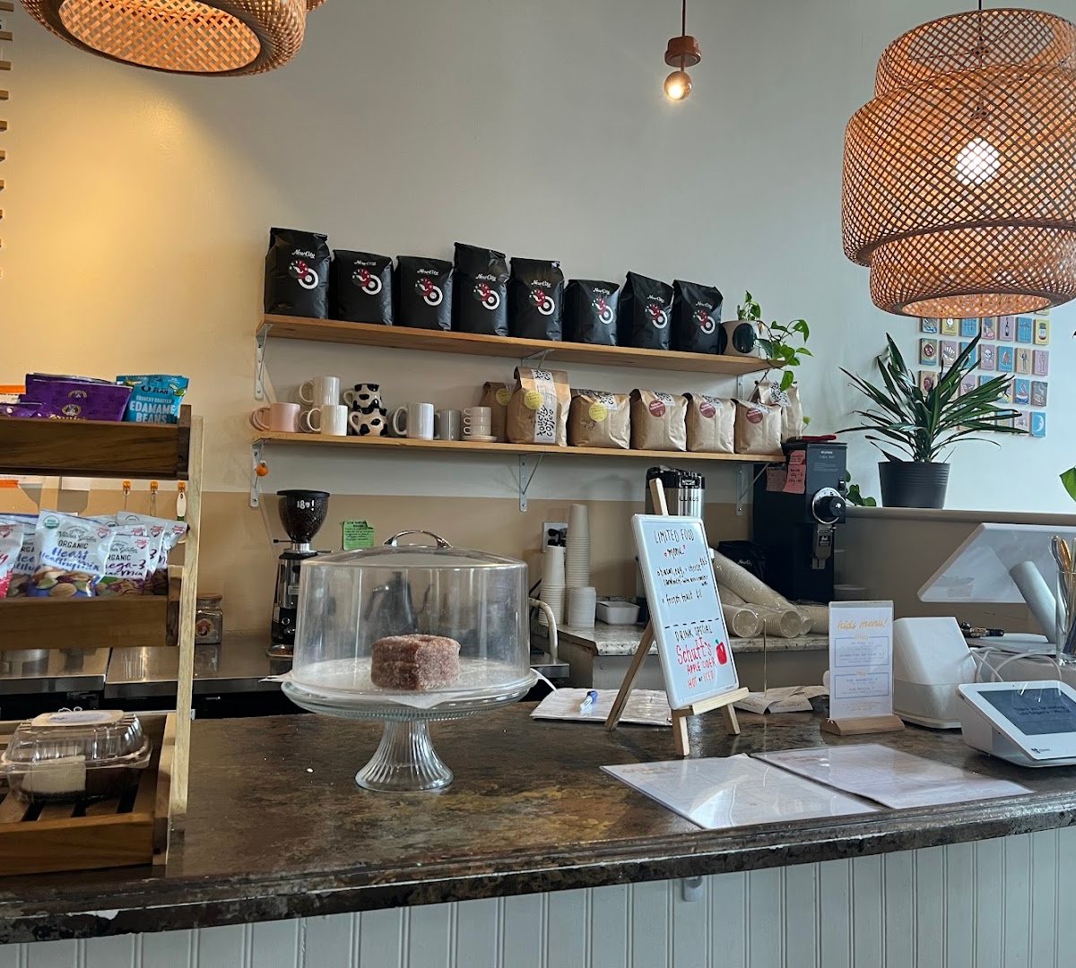 Interior of Clementine, specialty coffee shop in Rochester