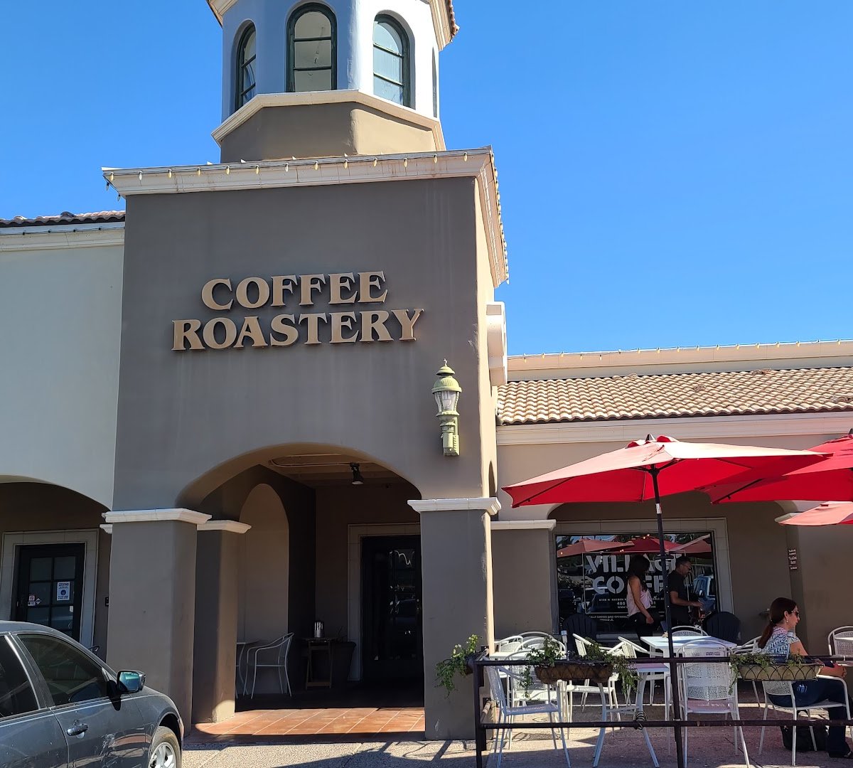 Storefront of Village Coffee Roastery, specialty coffee shop in Scottsdale