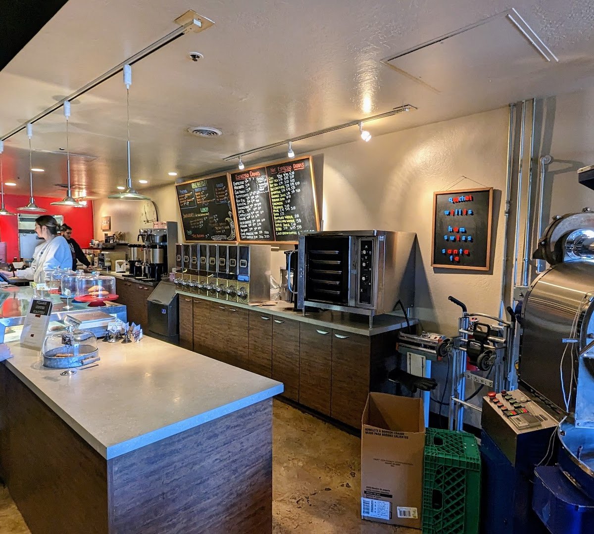 Interior of Village Coffee Roastery, specialty coffee shop in Scottsdale