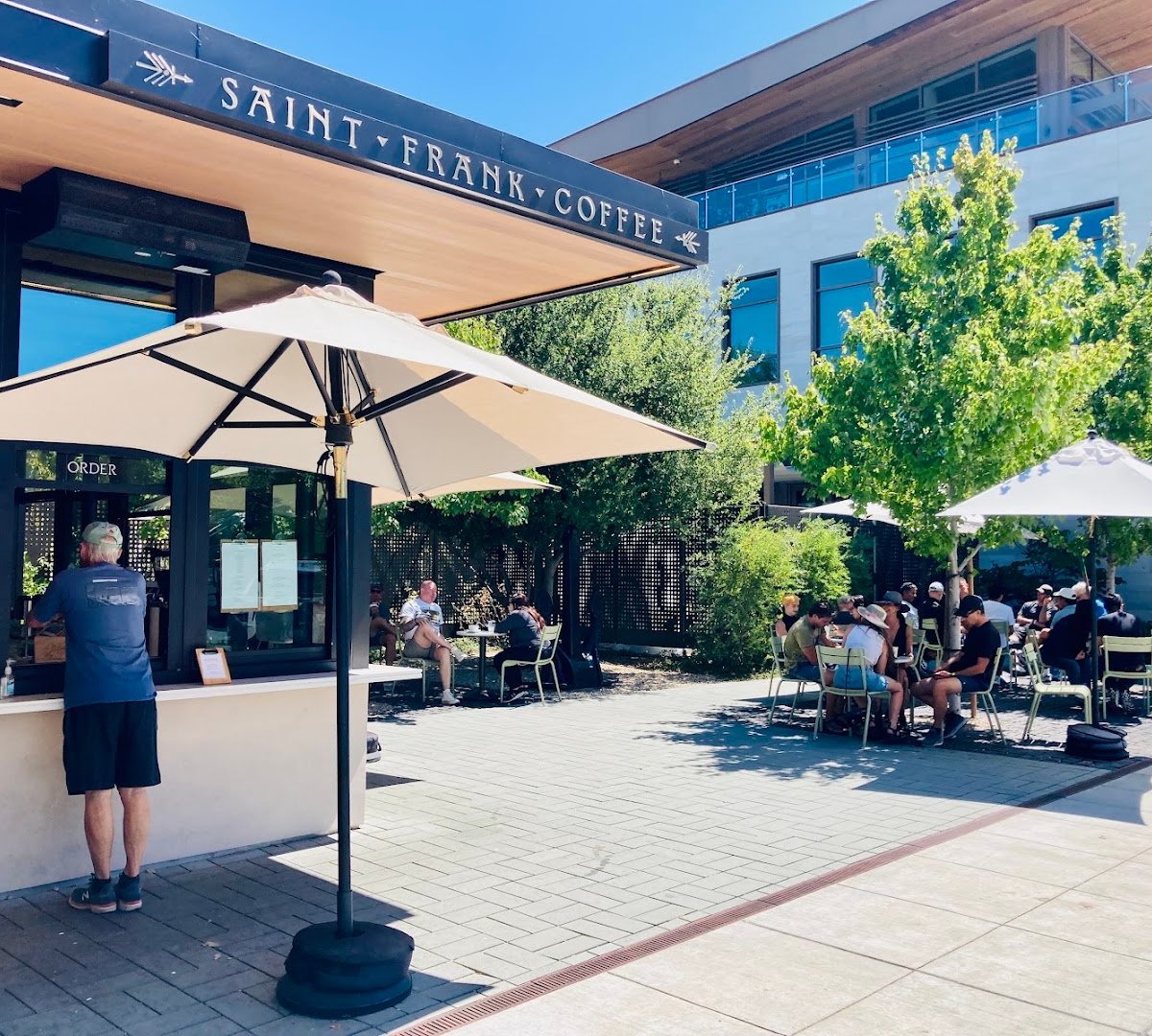 Storefront of Saint Frank Coffee, specialty coffee shop in San Jose