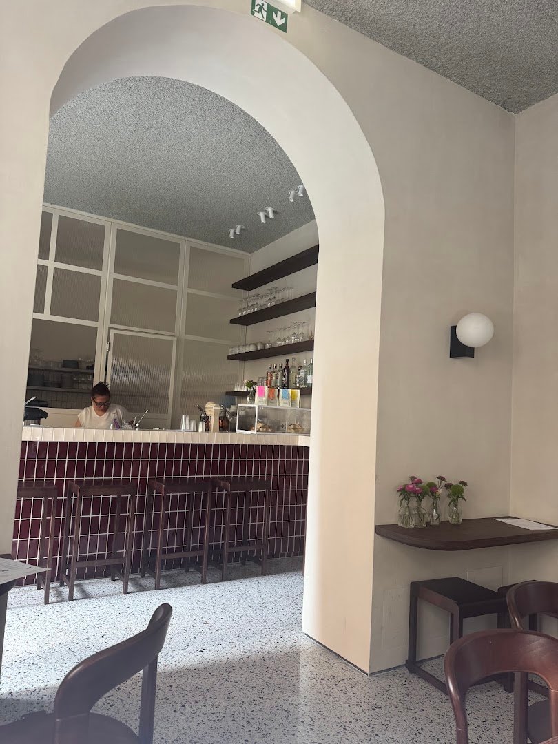 Interior of Run by Nuns, specialty coffee shop in Rome