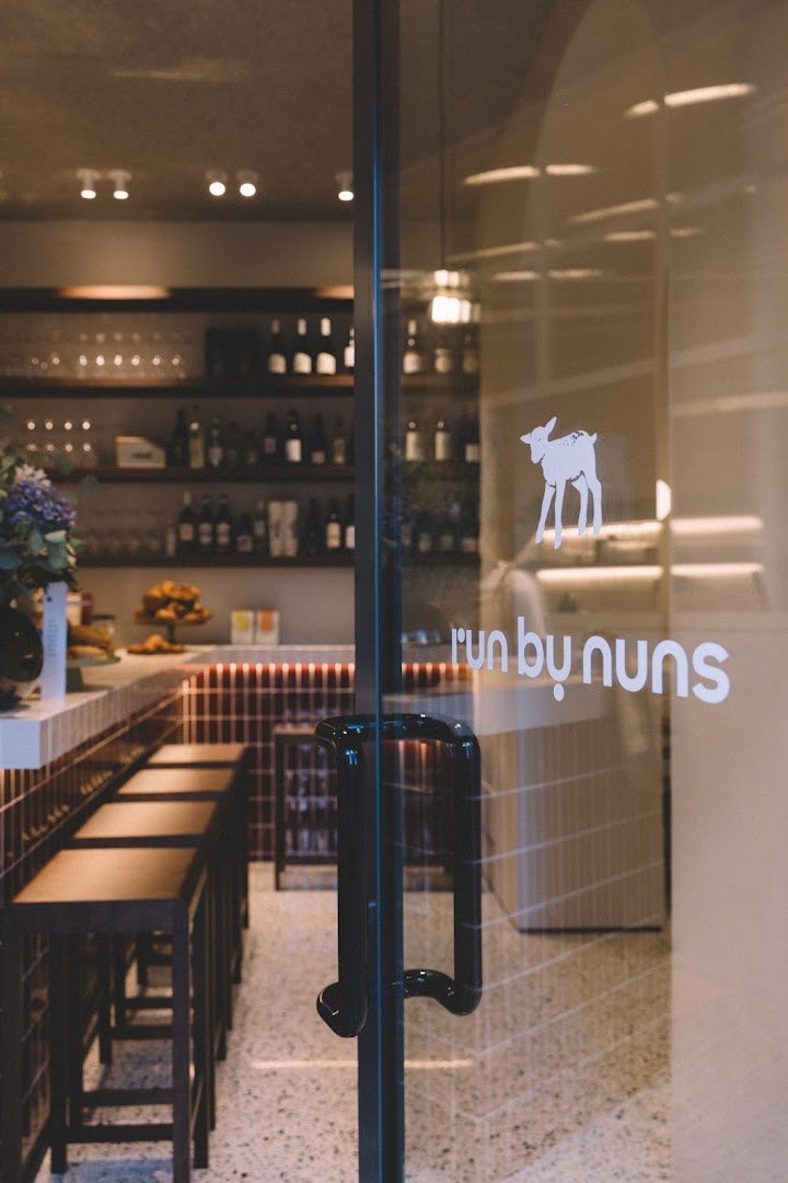 Interior of Run by Nuns, specialty coffee shop in Rome