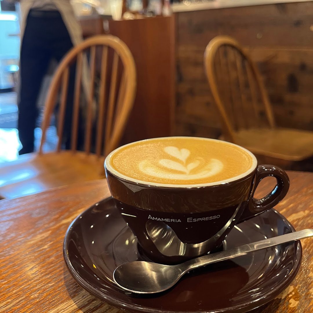 Coffee at Amameria Espresso, specialty coffee shop in Tokyo