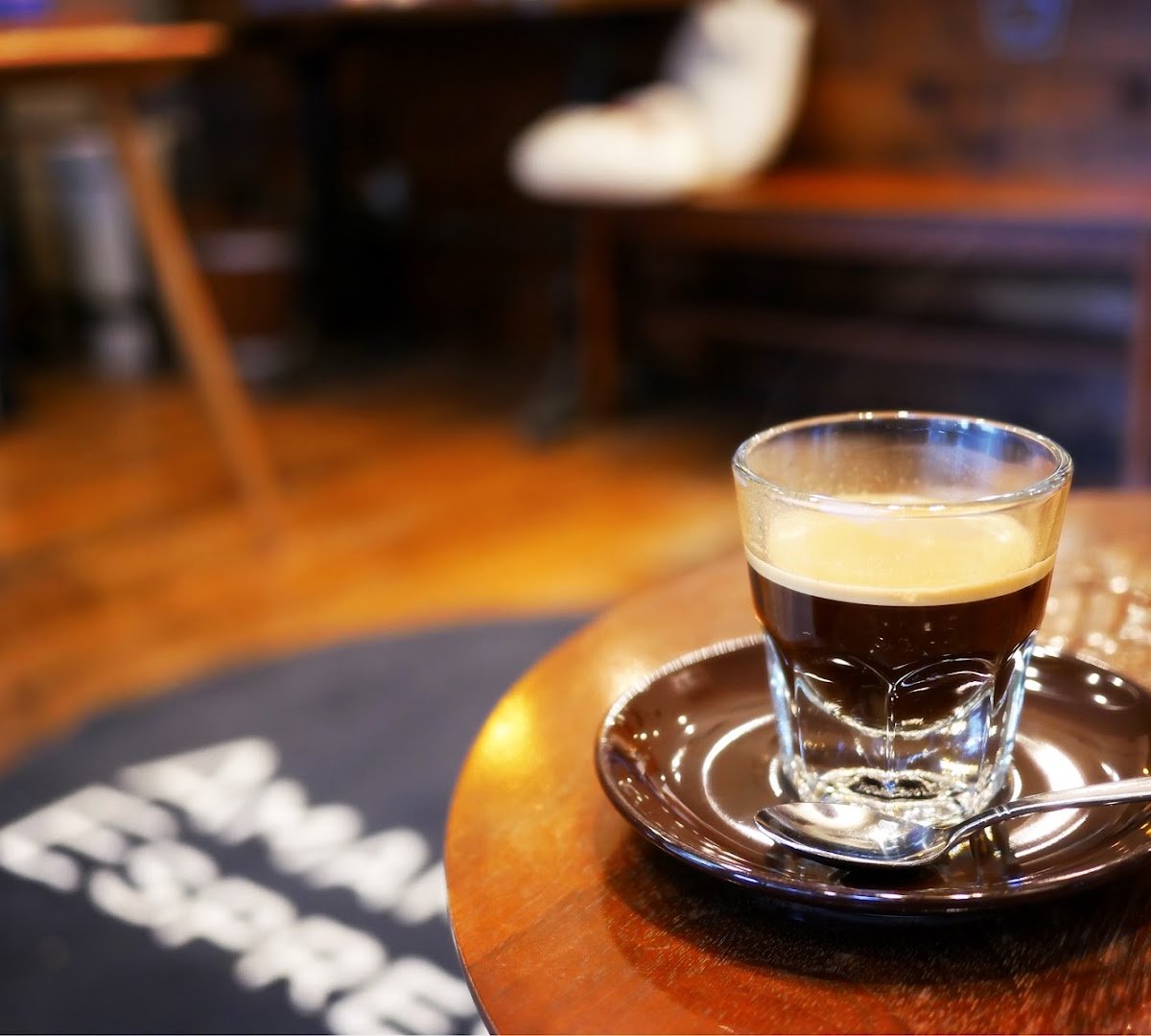 Coffee at Amameria Espresso, specialty coffee shop in Tokyo