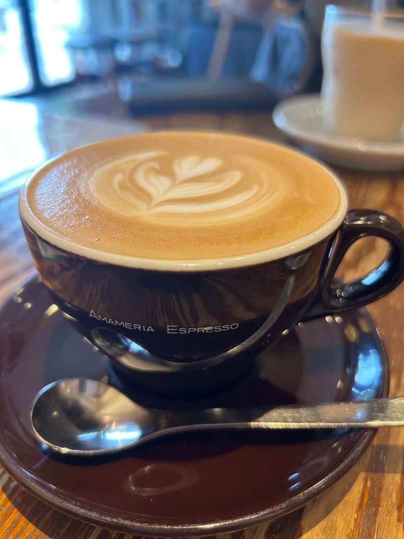 Coffee at Amameria Espresso, specialty coffee shop in Tokyo