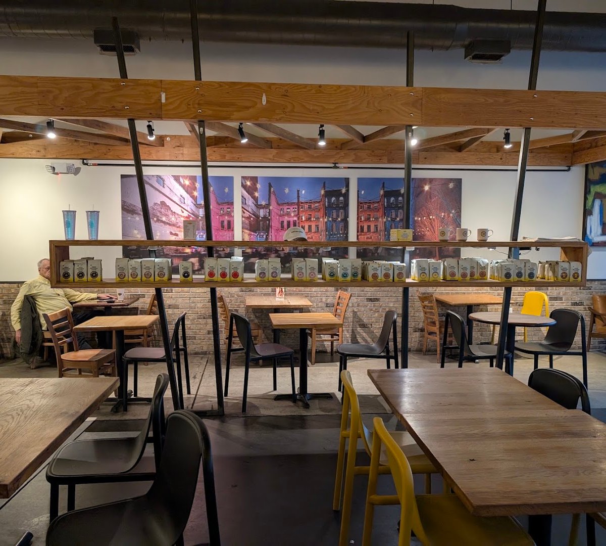 Interior of Heine Brothers Coffee, specialty coffee shop in Louisville