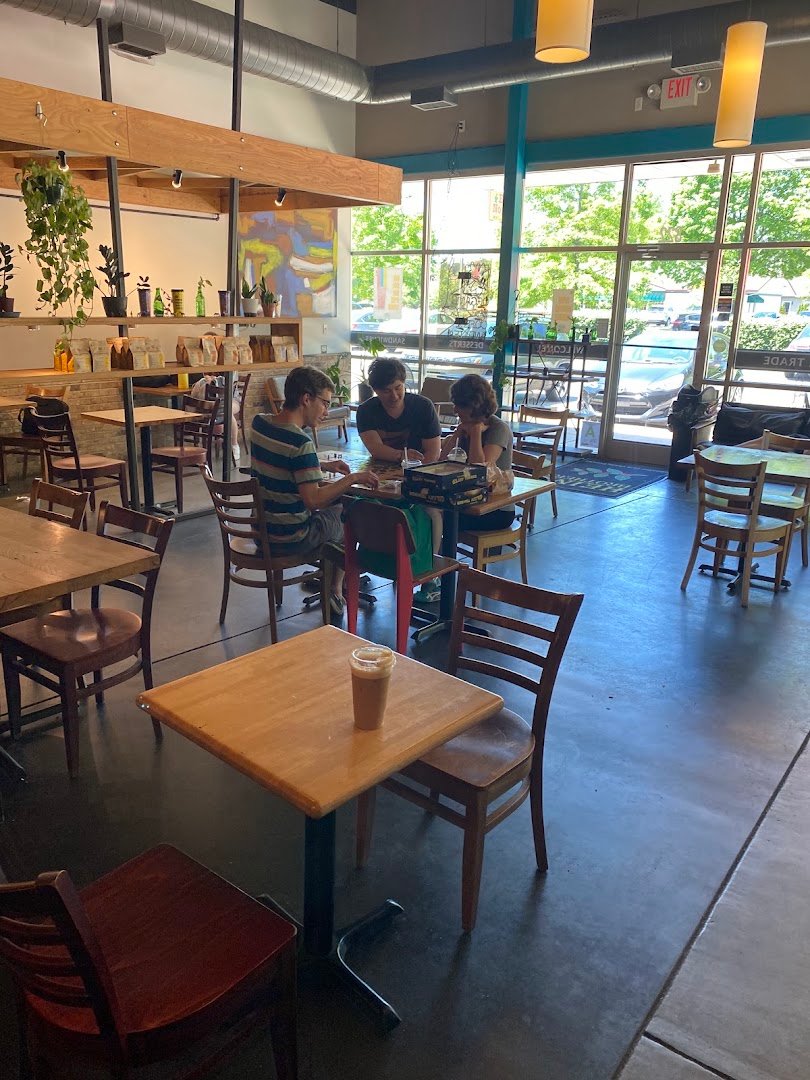 Interior of Heine Brothers Coffee, specialty coffee shop in Louisville