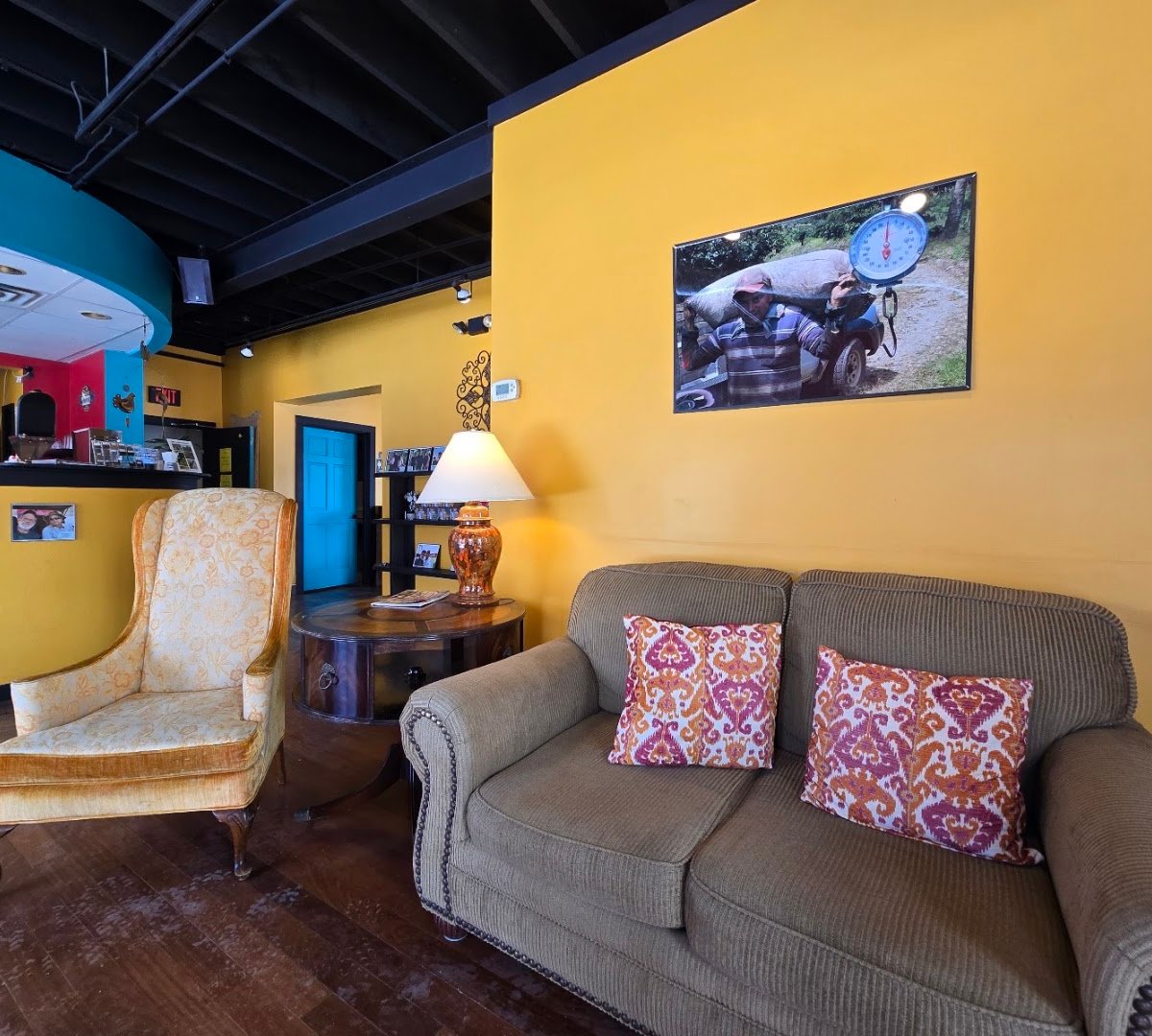Interior of Troubadour Coffee Roasters, specialty coffee shop in Cleveland
