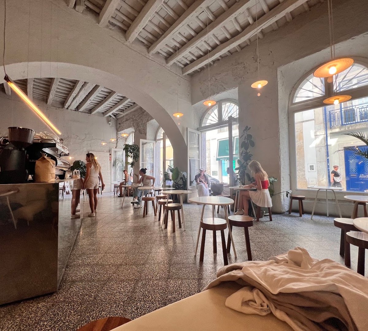 Interior of COMOBÅ, specialty coffee shop in Lisbon
