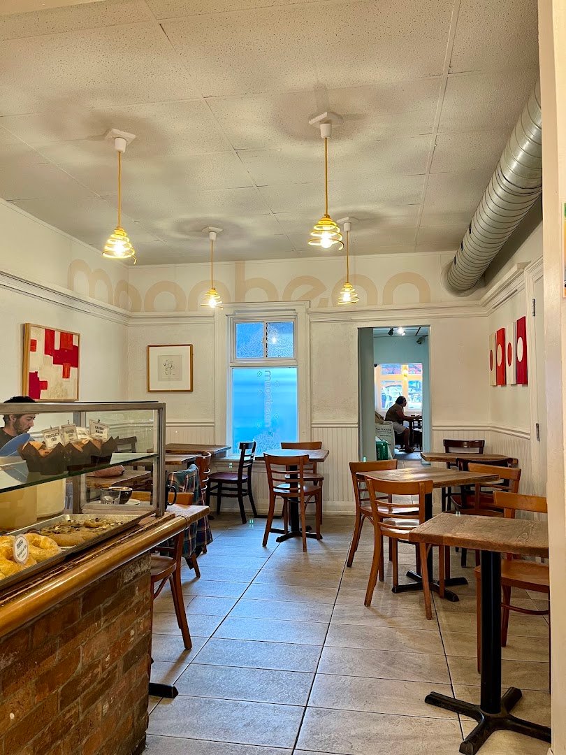 Interior of Moonbean Coffee Company, specialty coffee shop in Toronto