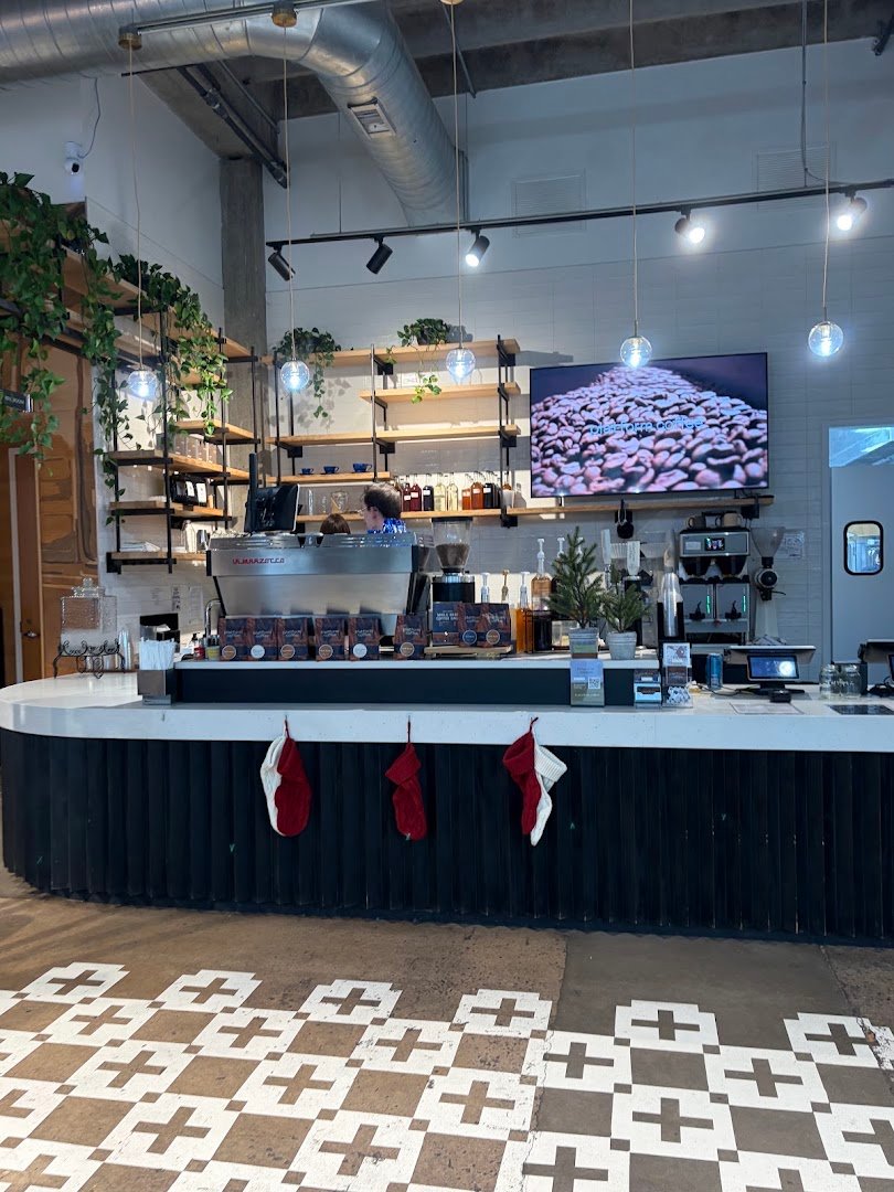 Interior of Platform Coffee + Kitchen, specialty coffee shop in Charlotte