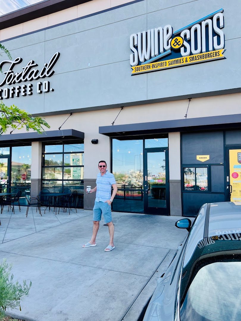Storefront of Foxtail Coffee Co. And Swine & Sons - Las Vegas, specialty coffee shop in Las Vegas