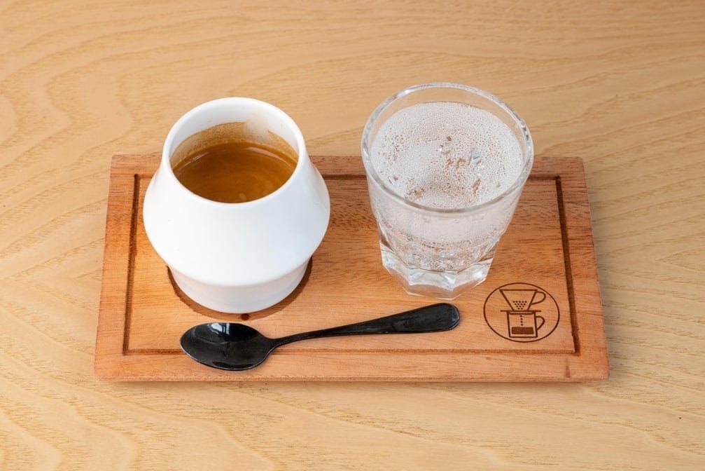 Coffee at Coffee & Water Lab, specialty coffee shop in San Jose