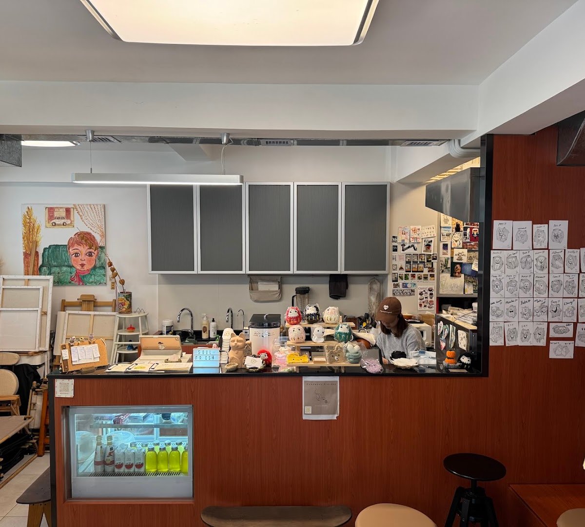 Interior of Soul fresh, specialty coffee shop in Hong Kong