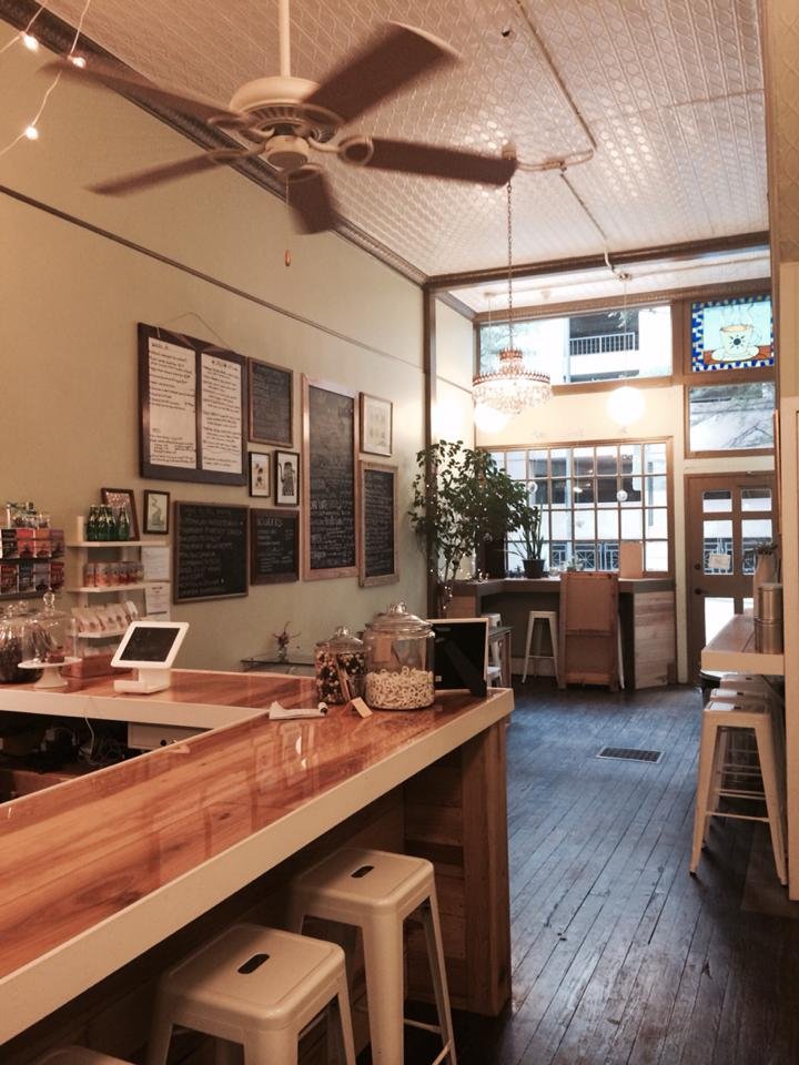 Interior of Sefton Coffee Company, specialty coffee shop in Richmond