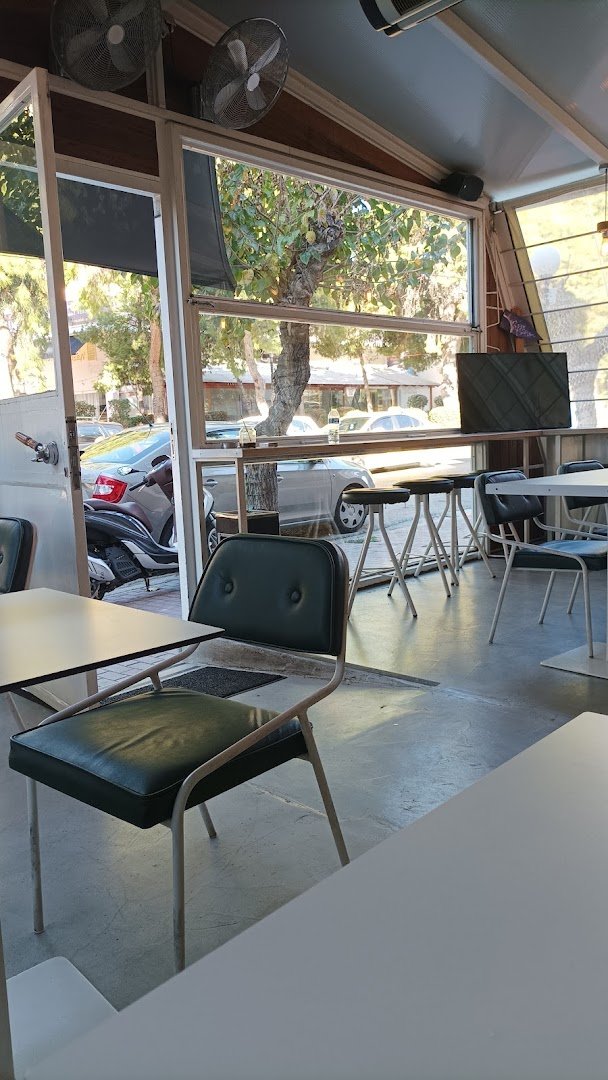 Interior of Qahwa Chaidari, specialty coffee shop in Athens