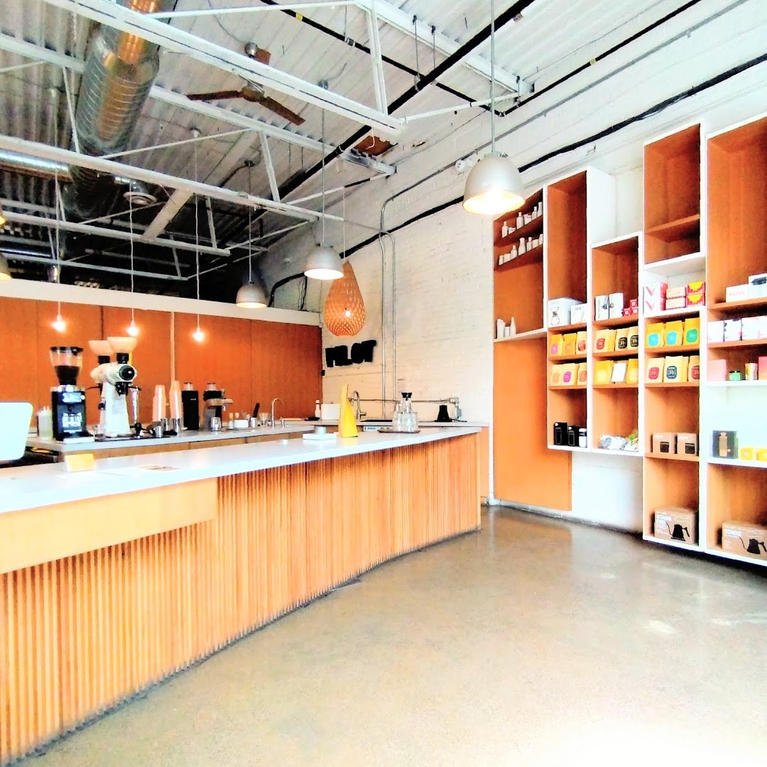 Interior of Pilot Coffee Roasters, specialty coffee shop in Toronto
