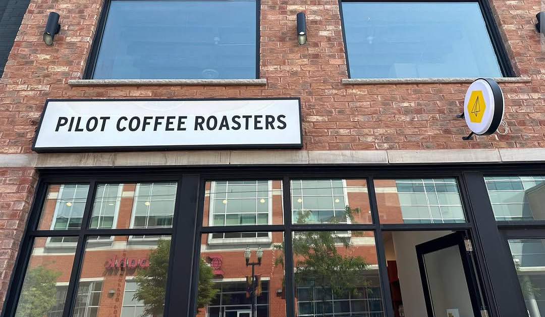 Storefront of Pilot Coffee Roasters, specialty coffee shop in Toronto