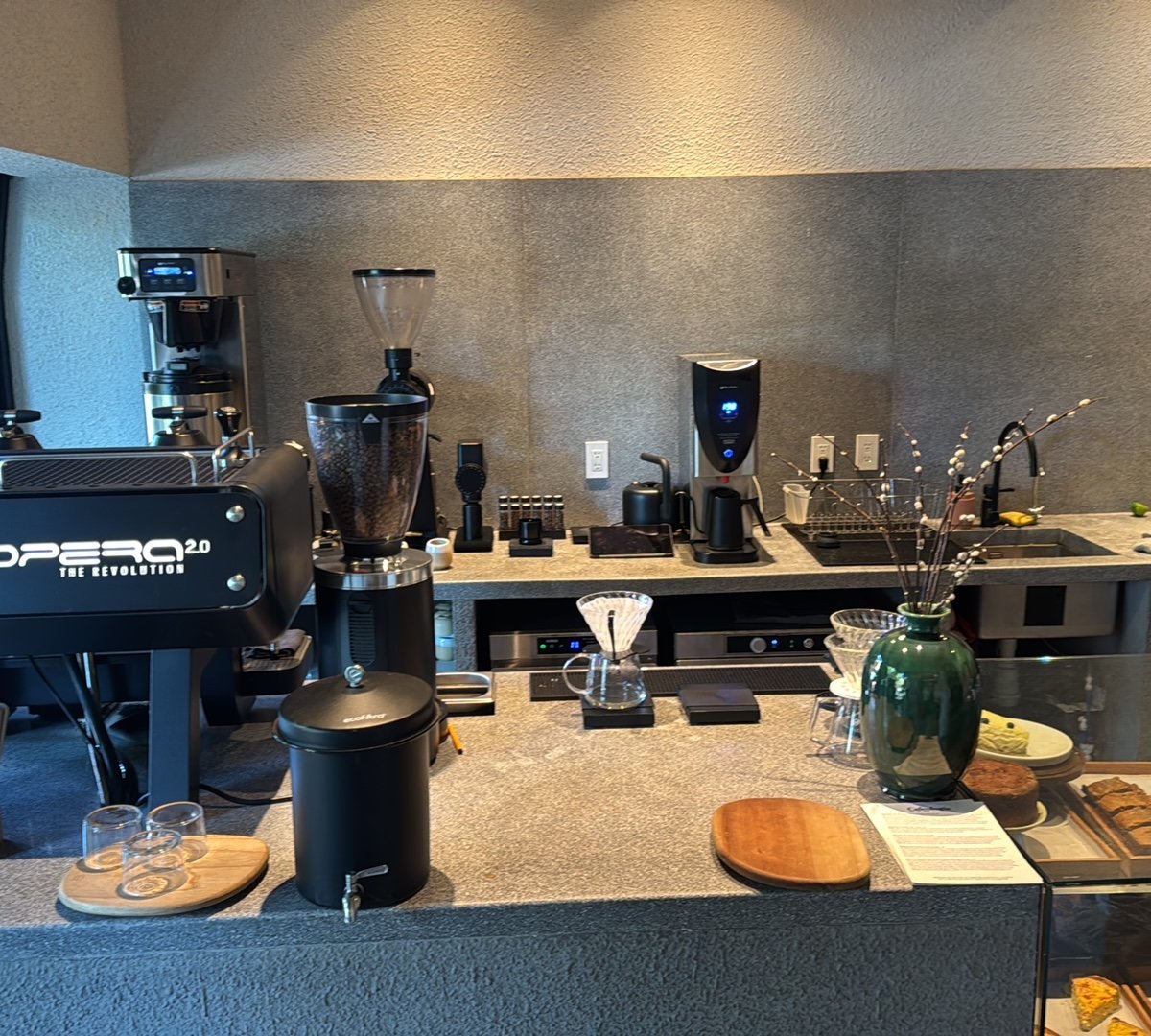 Interior of Cafeología, specialty coffee shop in Mexico City