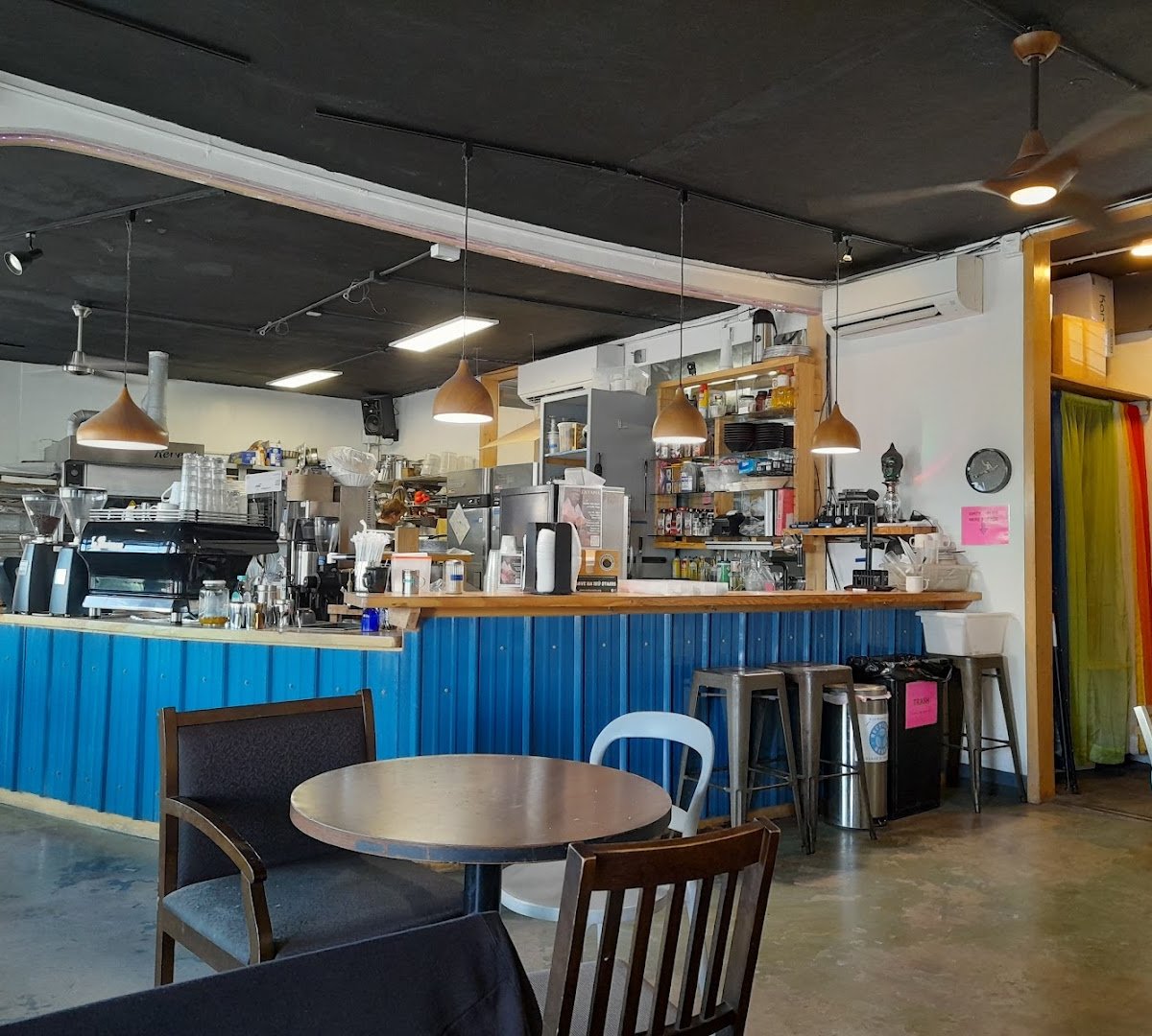 Interior of Cafe Kopi, specialty coffee shop in Honolulu