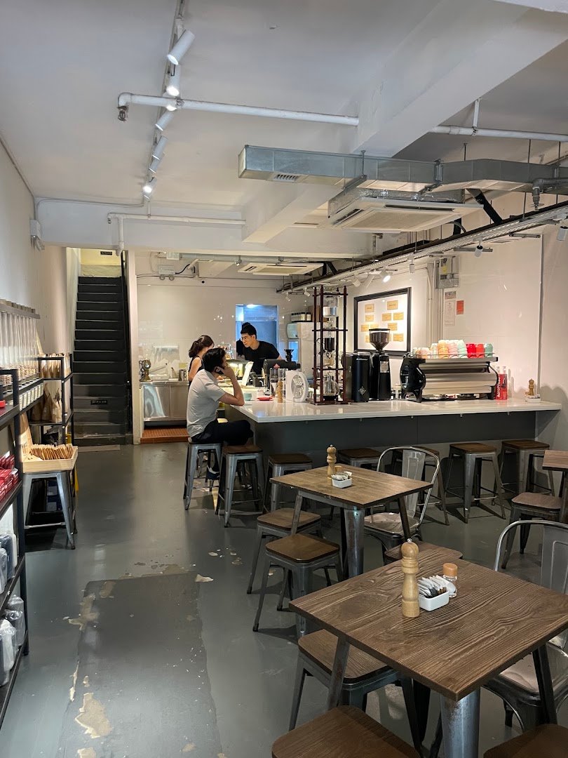 Interior of Barista Jam, specialty coffee shop in Hong Kong