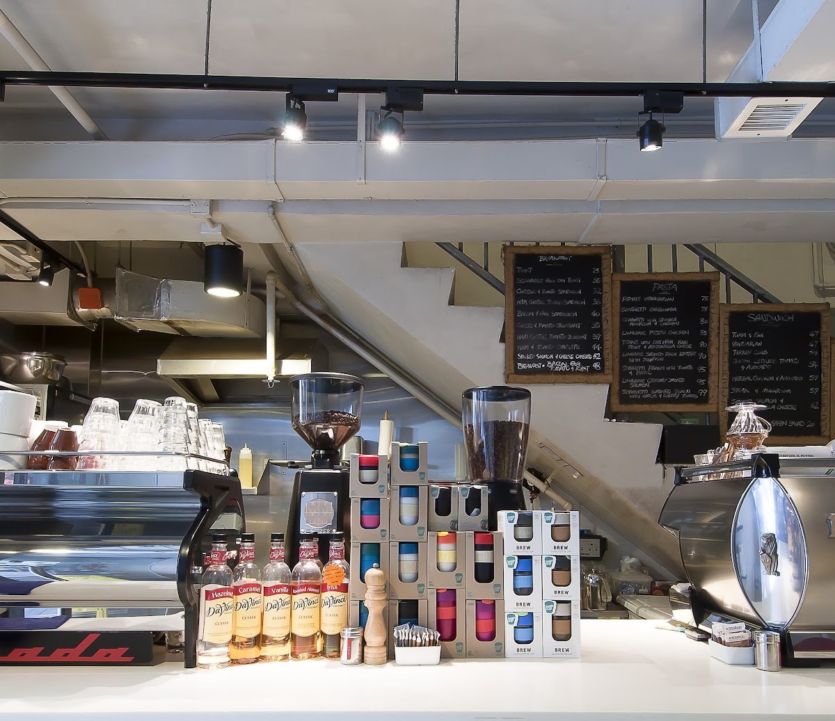 Interior of Barista Jam, specialty coffee shop in Hong Kong