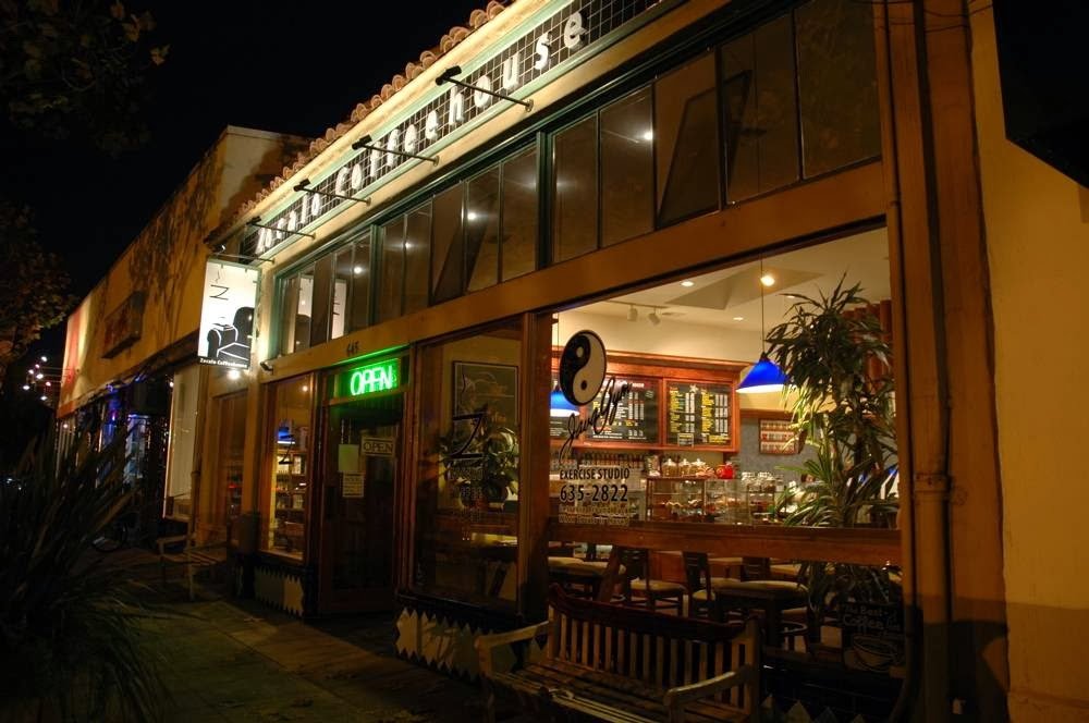 Storefront of Zocalo Coffeehouse, specialty coffee shop in Oakland
